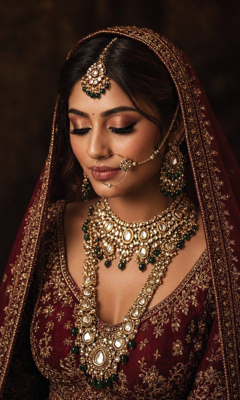 Aria Studio applying bridal makeup — professional studio training at the academy